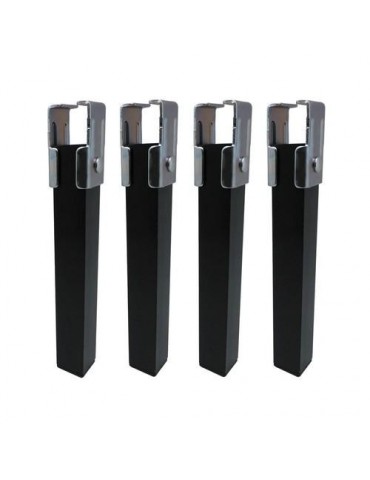JUEGO 4 PATAS SOMIER PT25 265X30X30MM S/R NEGRO