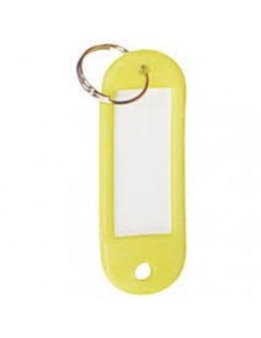 LLAVERO PORTAETIQUETAS AMARILLO (BOLSA-100)