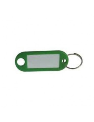 LLAVERO PORTAETIQUETAS VERDE (BOLSA-100)