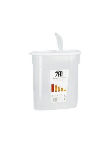 BOTE CON TAPA DISPENSADORA 4L BLANCO 4139