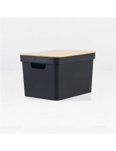 CESTA ORDENACION RECTANGULAR C/ TAPA NEGRO 21,5L