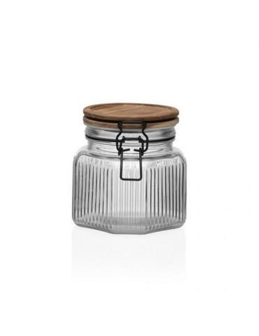 TARRO C/TAPA MADERA ACACIA 800ML VIDRIO
