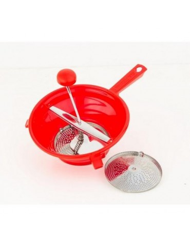 PASAPURES PLASTICO CON 2 DISCOS INOX 24 CM