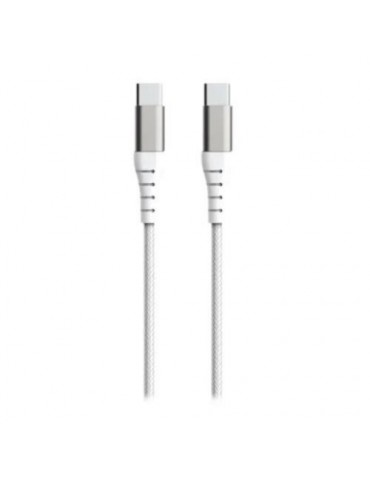 CABLE USB-C REFORZADO 60W 1,2M 3A BLANCO F145603