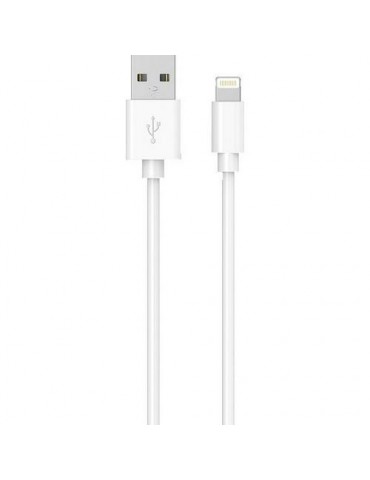 CABLE USB-A / LIGHTNING 1M 2,4A BLANCO