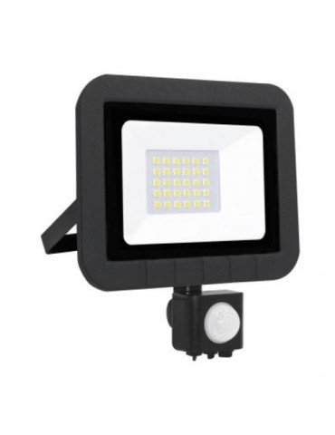 PROYECTOR LED SENSOR PLANO NEGRO 20W.F