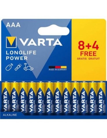 PILA ALCALINA LONGLIFE POWER LR03 AAA (BL.8+4)