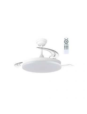 VENTILADOR TECHO ASPAS RECTRACTIL MILKY 48W BLANCO