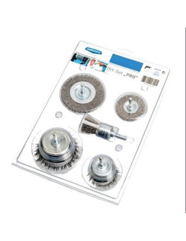 KIT 5 CEPILLOS ALAMBRE ACERO CIRCULARES 1418600005