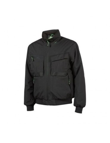 CHAQUETA BOMBER TRABAJO NEGRO CARBON KEMI T-2XL