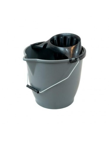 CUBO 13L NEGRO ASA METAL C/ESC EXTRA FUERTE AZUL