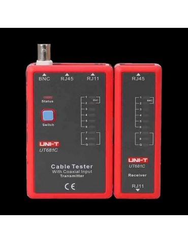 COMPROBADOR TESTER DE CABLES RJ45/RJ11/BNC UT681C
