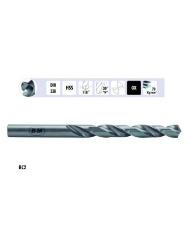 BROCA DIN-338 HSS RECTIFICADA Ø 05,00MM