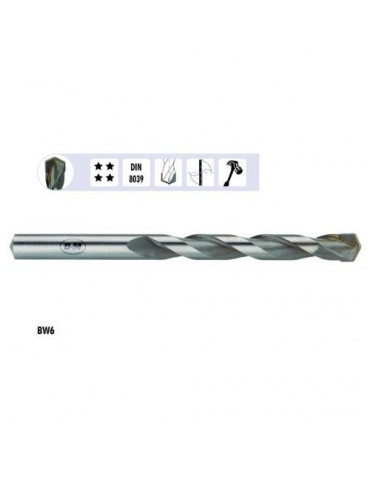 BROCA PARED PROF.S/LARGA Ø 6X400