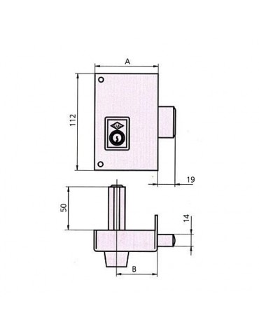 CERRADURA SOBREPONER 56C 70 IZDA. HE PF. CVL