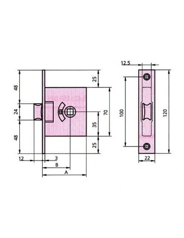 CERRADURA EMBUTIR 249-B/50/2 HLCVL