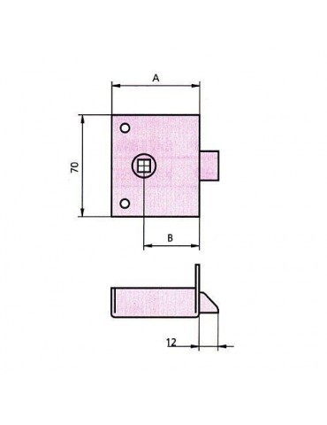 PICAPORTE SOBREPONER 234/50/1 HIERRO ESMALTADO CVL