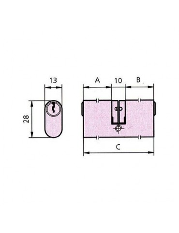 CILINDRO 5963/2222/3 PARA CERRADURA 1963 CVL