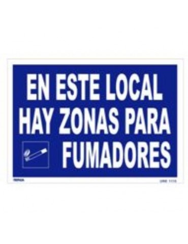 CARTEL A-4 HAY ZONAS PARA FUMADORES