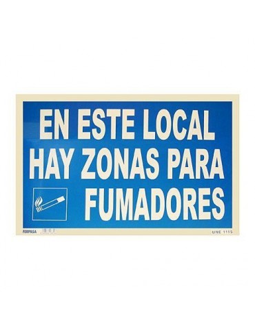 CARTEL A-3 HAY ZONAS PARA FUMADORES