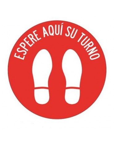 SEÑALIZACION SUELO ESPERE TURNO 30CM 9058