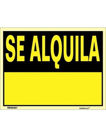 CARTEL PVC 40X30 SE ALQUILA