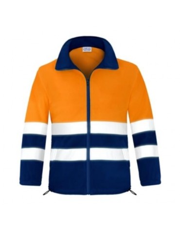 FORRO POLAR A.V. ABIERTO BICOLOR 3051NFAM T-2XL
