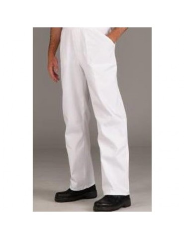 PANTALON CON GOMA MULTIBOLSILLOS TERGAL BLANCO 48