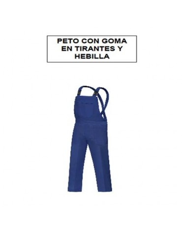 PETO TRABAJO TERGAL AZULINA TIRANTES Y HEBILLA 54